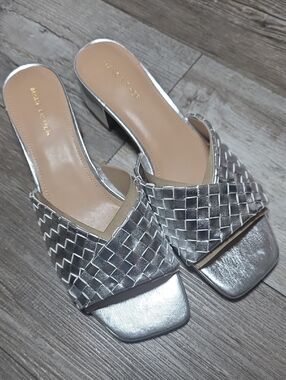 Marc Fisher | Coven Woven Block Heel Square Toe Sandals Sz 11 *NWOB
